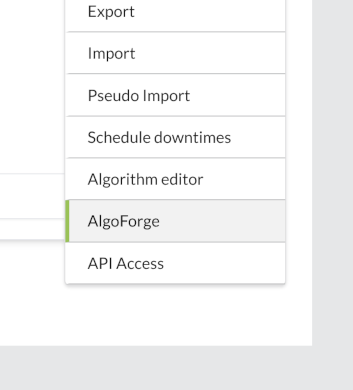 AlgoForge in the Tools menu
