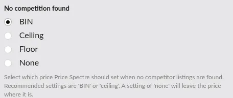 Screenshot: A fallback radio group on the Behaviors page showing the four shared options