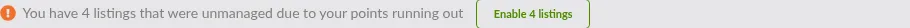 Screenshot: Premium frequency settings with Premium Point balance visible
