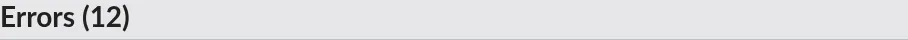 Screenshot: The Errors page heading with a count in parentheses
