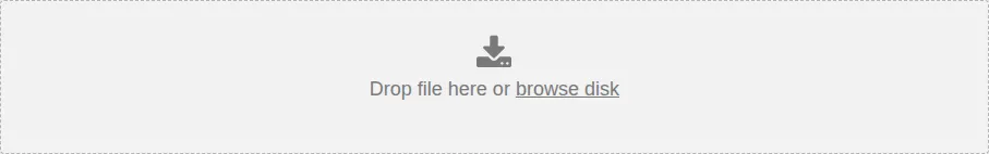 Screenshot: Drag and drop file upload area