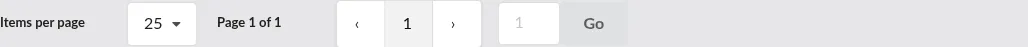 Screenshot: Pagination controls below the dashboard table